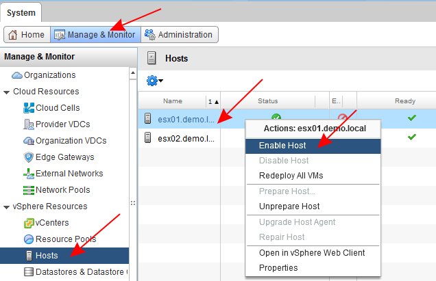 vDirector_EnableHost